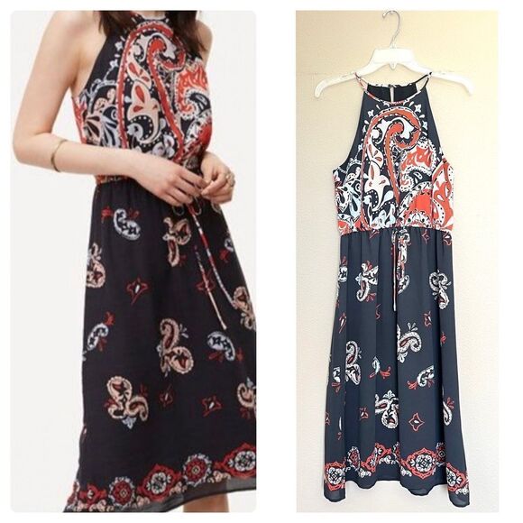 LOFT Dresses & Skirts - LOFT Sunset Paisley Midi Dress